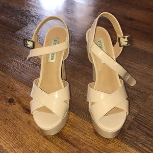 Steve Madden Nude Patent Heels